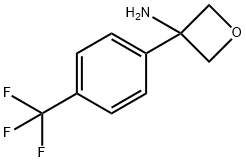 3-(4-(Trifluoromethyl)phenyl)oxetan-3-amine 结构式