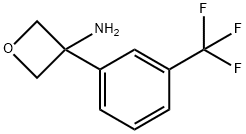 3-(3-(三氟甲基)苯基)氧杂环丁烷-3-胺 结构式