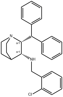 3-(2-chlorobenzylamino)-2-benzhydrylquinuclidine 结构式