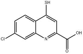 7-CHLORO-4-MERCAPTOQUINOLINE-2-CARBOXYLIC ACID HCL 结构式