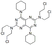 2,6-Bis(bis-(2-chloroethyl)amino)-4,8-dipiperidino-pyrimido(5,4-d)pyrimidine  结构式