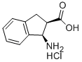 RAC-(1R,2R)-1-氨基-2,3-二氢-1H-茚-2-羧酸盐酸盐,顺式 结构式