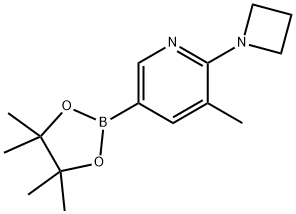 2-(azetidin-1-yl)-3-Methyl-5-(4,4,5,5-tetraMethyl-1,3,2-dioxaborolan-2-yl)pyridine 结构式