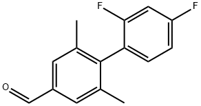 2,6-二甲基-2',4'-二氟联苯-4-甲醛 结构式