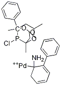 2'-(氨基-ΚN)[1,1'-联苯]-2-基-ΚC]氯(1,3,5,7-四甲基-8-苯基-2,4,6-三氧杂-8-磷酸三环[3.3.1.13,7]癸烷-ΚP8)钯 结构式