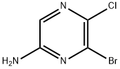 6-溴-5-氯吡嗪-2-胺 结构式