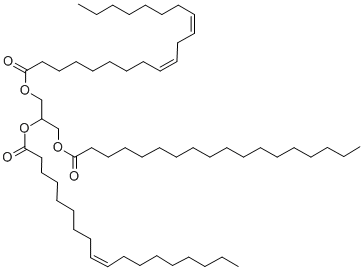 1-LINOLEOYL-2-OLEOYL-3-STEAROYL-RAC-GLYCEROL 结构式