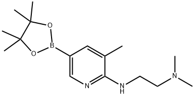N1,N1-diMethyl-N2-(3-Methyl-5-(4,4,5,5-tetraMethyl-1,3,2-dioxaborolan-2-yl)pyridin-2-yl)ethane-1,2-diaMine 结构式