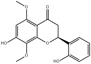 2(S)-2',7-二羟基-5,8-二甲氧基黄烷酮 结构式
