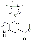 6-(甲氧基羰基)吲哚-4-硼酸频哪醇酯 结构式