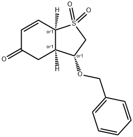 3-benzyloxy-2,3,3a,7a-tetrahydrobenzothiophen-5-(4H)-one-1,1-dioxide 结构式