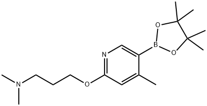 N,N-diMethyl-3-((4-Methyl-5-(4,4,5,5-tetraMethyl-1,3,2-dioxaborolan-2-yl)pyridin-2-yl)oxy)propan-1-aMine 结构式