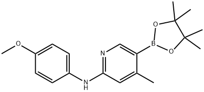 N-(4-Methoxyphenyl)-4-Methyl-5-(4,4,5,5-tetraMethyl-1,3,2-dioxaborolan-2-yl)pyridin-2-aMine 结构式