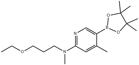 N-(3-ethoxypropyl)-N,4-diMethyl-5-(4,4,5,5-tetraMethyl-1,3,2-dioxaborolan-2-yl)pyridin-2-aMine 结构式