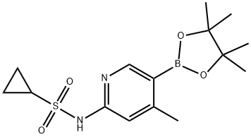 N-(4-Methyl-5-(4,4,5,5-tetraMethyl-1,3,2-dioxaborolan-2-yl)pyridin-2-yl)cyclopropanesulfonaMide 结构式