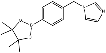1-[4-(4,4,5,5-Tetramethyl-[1,3,2]dioxaborolan-2-yl)-benzyl]-1H-imidazole 结构式
