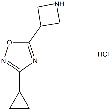 5-AZETIDIN-3-YL-3-CYCLOPROPYL-1,2,4-OXADIAZOLE HYDROCHLORIDE 结构式