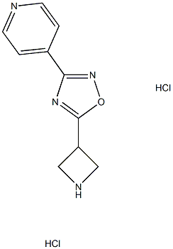 4-(5-AZETIDIN-3-YL-1,2,4-OXADIAZOL-3-YL)PYRIDINE DIHYDROCHLORIDE 结构式