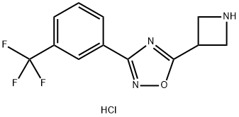 5-AZETIDIN-3-YL-3-[3-(TRIFLUOROMETHYL)PHENYL]-1,2,4-OXADIAZOLE HYDROCHLORIDE 结构式