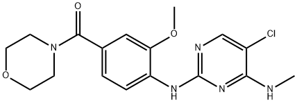 [4-[[5-氯-4-(甲基氨基)-2-嘧啶基]氨基]-3-甲氧基苯基]-4-吗啉基甲酮 结构式