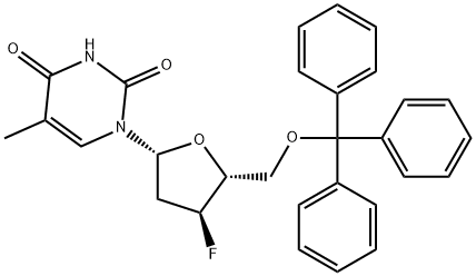 3'-Deoxy-3'-fluoro-5'-O-trityl-D-thymidine 结构式