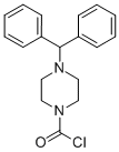 4-BENZHYDRYLPIPERAZIN-1-YL CARBONYL CHLORIDE 结构式