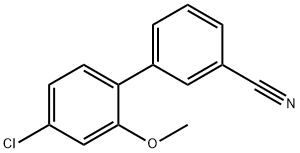 3-(4-Chloro-2-methoxyphenyl)benzonitrile 结构式