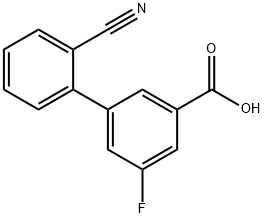3-(2-Cyanophenyl)-5-fluorobenzoic acid 结构式