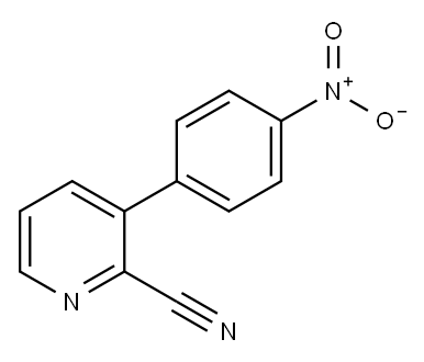 3-(4-硝基苯基)吡啶-2-甲腈 结构式