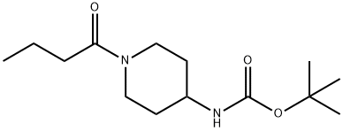 4-(BOC-氨基)-1-丁酰基哌啶 结构式