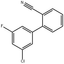 2-(3-Chloro-5-fluorophenyl)benzonitrile 结构式