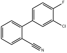 2-(3-Chloro-4-fluorophenyl)benzonitrile 结构式