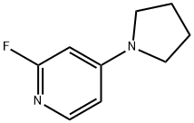 2-氟-4-(吡咯烷-1-基)吡啶 结构式