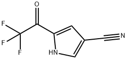 1H-Pyrrole-3-carbonitrile, 5-(trifluoroacetyl)- (9CI) 结构式