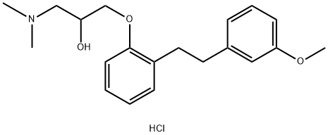 1-(二甲基氨基)-3-[2-[2-(3-甲氧基苯基)乙基]苯氧基]-2-丙醇盐酸盐 结构式