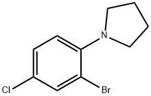 1-(2-溴-4-氯苯基)吡咯烷 结构式