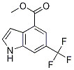 1H-Indole-4-carboxylic acid, 6-(trifluoroMethyl)-, Methyl ester 结构式