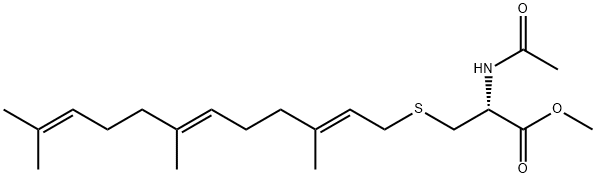 N-乙酰基-S-法呢基-L-半胱氨酸甲酯 结构式