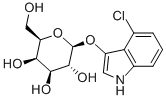 4-氯-3-吲哚基 BETA-D-吡喃半乳糖苷 结构式