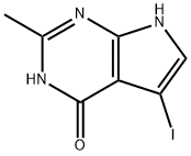 5-IODO-2-METHYL-3,7-DIHYDRO-PYRROLO[2,3-D]PYRIMIDIN-4-ONE 结构式