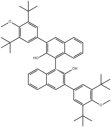 (R)-3,3'-BIS[3,5-BIS(TERT-BUTYL)-4-METHOXYPHENYL]-[1,1'-BINAPHTHALENE]-2,2'-DIOL 结构式