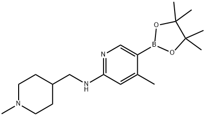 4-Methyl-N-((1-Methylpiperidin-4-yl)Methyl)-5-(4,4,5,5-tetraMethyl-1,3,2-dioxaborolan-2-yl)pyridin-2-aMine 结构式