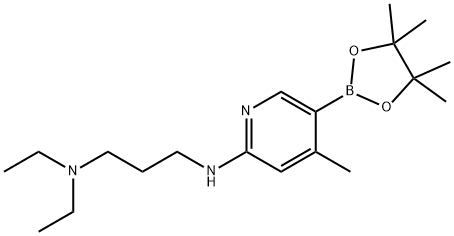 N1,N1-diethyl-N3-(4-Methyl-5-(4,4,5,5-tetraMethyl-1,3,2-dioxaborolan-2-yl)pyridin-2-yl)propane-1,3-diaMine 结构式