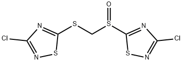 3-CHLORO-5-[(3-CHLORO-1,2,4-THIADIAZOL-5-YLTHIO)METHYLSULFINYL]-1,2,4-THIADIAZOLE 结构式