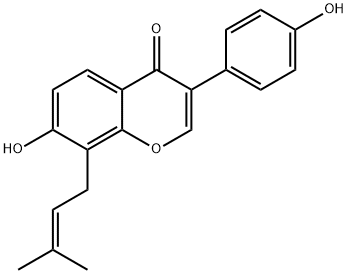 8-异戊烯基大豆苷元 结构式