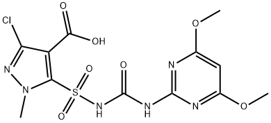 3-chloro-5-[(4,6-dimethoxypyrimidin-2-yl)carbamoylsulfamoyl]-1-methyl- pyrazole-4-carboxylic acid 结构式
