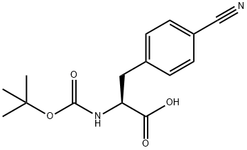 4-氰基-N-BOC-DL-苯丙氨酸 结构式