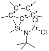 二甲基甲硅烷(叔丁基氨基)四甲基环戊二烯基二氯化锆 结构式