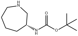 氨基甲酸, N-[(3R)-六氢-1H-氮杂环庚烯-3-基]-, 1,1-二甲基乙基 酯 结构式