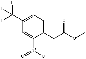 (2-硝基-4-三氟甲基苯基)乙酸甲酯 结构式